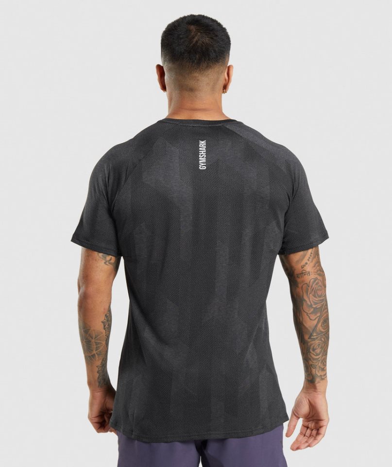 Men's Gymshark Apex T-Shirts Black | NZ 4ZQLSD